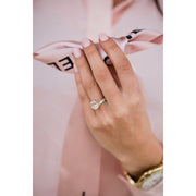 3.15 CT Elongated Cushion Solitaire Moissanite Engagement Ring - Barbara Maison 