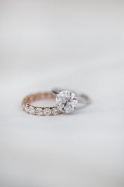 3.0 CT Round Solitaire Moissanite Engagement Ring - Barbara Maison 