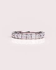 2.8 CT Princess Shaped Half Eternity Moissanite Wedding Band - Barbara Maison 