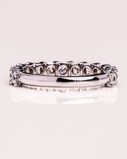 2.8 CT Princess Shaped Half Eternity Moissanite Wedding Band - Barbara Maison 