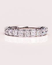 2.8 CT Princess Shaped Half Eternity Moissanite Wedding Band - Barbara Maison 