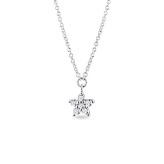 0.10 Moissanite Diamond Star Pendent Necklace