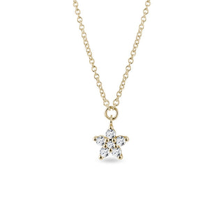 0.10 Moissanite Diamond Star Pendent Necklace