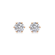 0.5 CT Round Solitaire G/VVS Lab Grown Diamond Earrings - Barbara Maison 