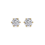 0.5 CT Round Solitaire G/VVS Lab Grown Diamond Earrings - Barbara Maison 