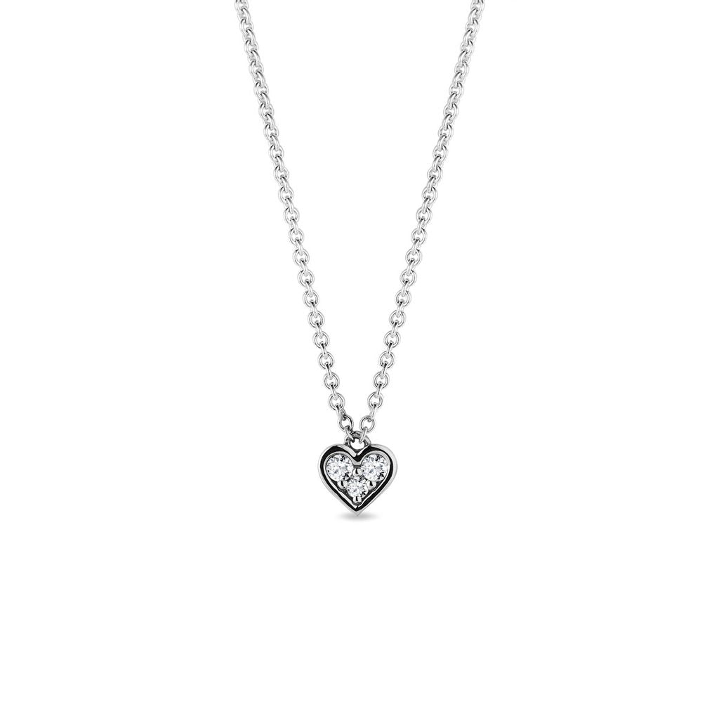 0.60 TCW Round Moissanite Diamond Heart Shaped Pendent Necklace - Barbara Maison 