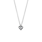 0.60 TCW Round Moissanite Diamond Heart Shaped Pendent Necklace - Barbara Maison 