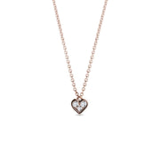 0.60 TCW Round Moissanite Diamond Heart Shaped Pendent Necklace - Barbara Maison 