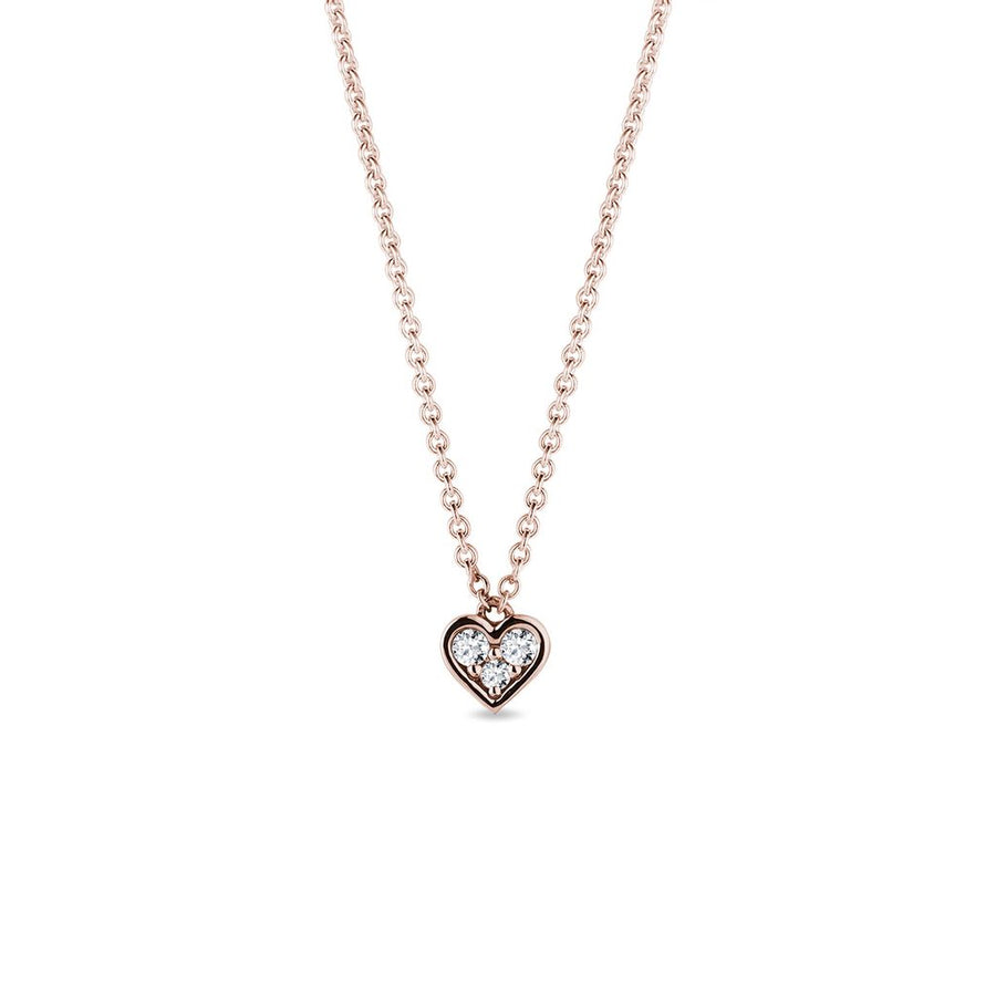 0.60 TCW Round Moissanite Diamond Heart Shaped Pendent Necklace - Barbara Maison 