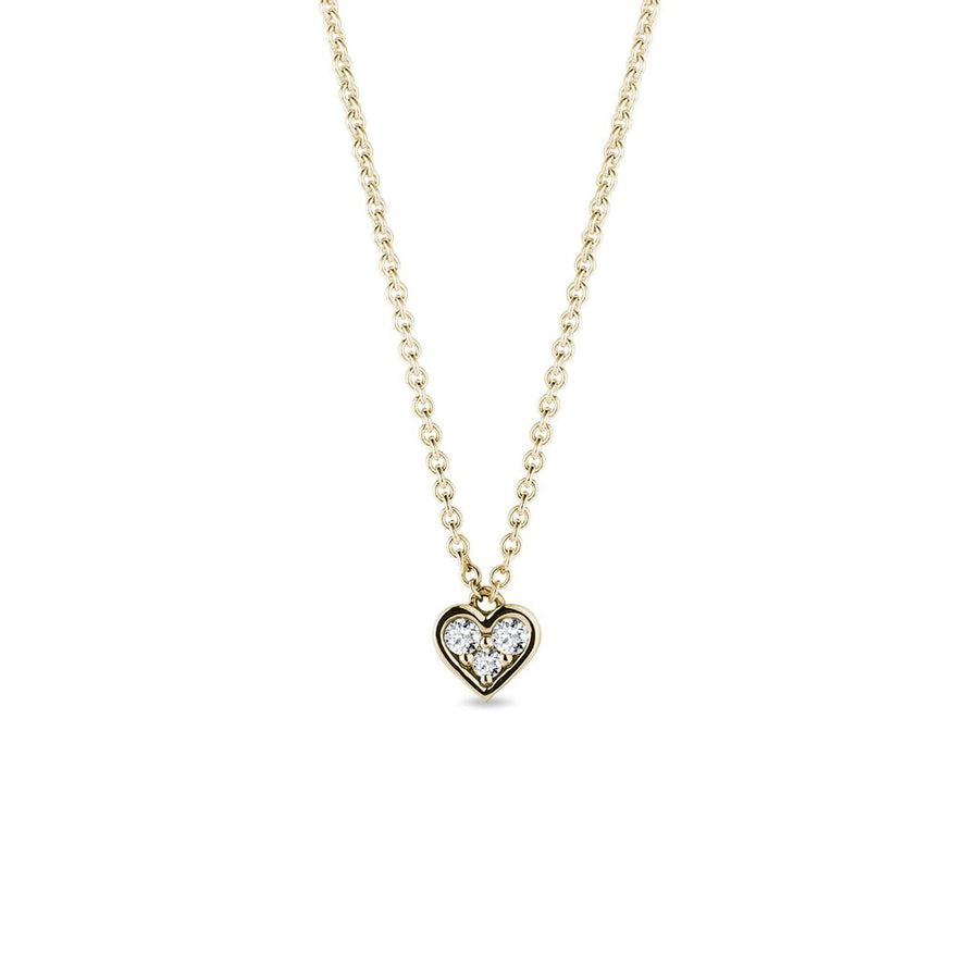 0.60 TCW Round Moissanite Diamond Heart Shaped Pendent Necklace - Barbara Maison 