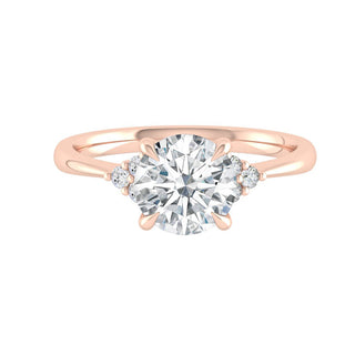 2.65 CT Round Cut Cluster Moissanite Engagement Ring - Barbara Maison 