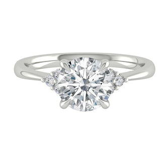 2.65 CT Round Cut Cluster Moissanite Engagement Ring - Barbara Maison 