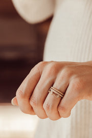 0.24 TCW Round Cut Half Eternity Moissanite Wedding Band - Barbara Maison 