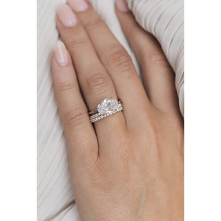 3.50 CT Oval Solitaire Moissanite Engagement Ring - Barbara Maison 