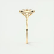 2 CT Oval Bezel CVD F/VS1 Diamond Engagement Ring - Barbara Maison 