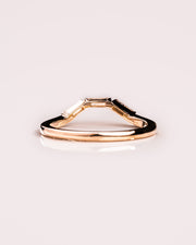 0.39 CT Baguette Shaped Curved Moissanite Wedding Band - Barbara Maison 