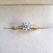 1.0 CT Round Solitaire CVD F/VS1 Diamond Engagement Ring - Barbara Maison 