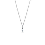 0.13 Marquise Moissanite Diamond Solitaire Pendent Necklace