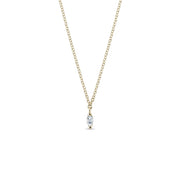 0.13 Marquise Moissanite Diamond Solitaire Pendent Necklace
