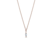 0.13 Marquise Moissanite Diamond Solitaire Pendent Necklace