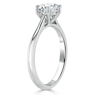 0.75 CT Round Cut Solitaire Moissanite Engagement Ring - Barbara Maison 