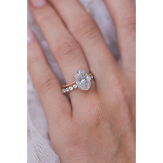 4.0 CT Oval Solitaire Moissanite Engagement Ring - Barbara Maison 