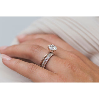 3.50 CT Oval Solitaire Moissanite Engagement Ring - Barbara Maison 