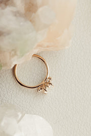 1.52 CT Pear Cut Cluster Moissanite Engagement Ring - Barbara Maison 