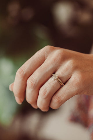 0.14 Minimalist Moissanite Wedding Band