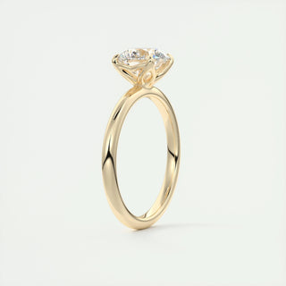 1.5 CT Round Solitaire CVD F/VS1 Diamond Engagement Ring - Barbara Maison 