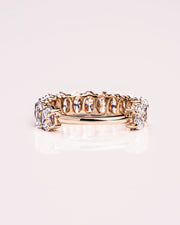 3.45 TCW Oval Moissanite Half Eternity Wedding Band - Barbara Maison 