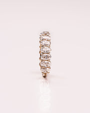 3.45 TCW Oval Moissanite Half Eternity Wedding Band - Barbara Maison 