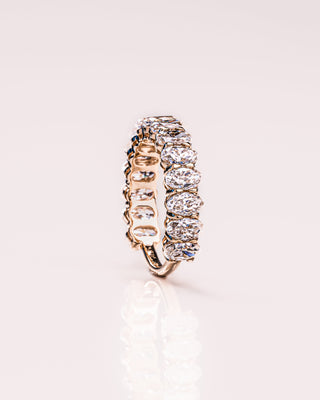 3.45 TCW Oval Moissanite Half Eternity Wedding Band - Barbara Maison 