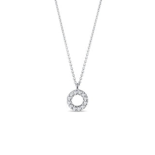 0.10 Moissanite Diamond Circle Pendent Necklace