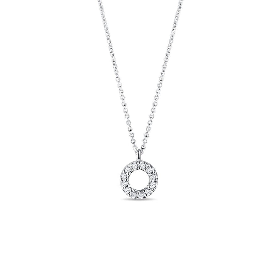 0.10 Moissanite Diamond Circle Pendent Necklace