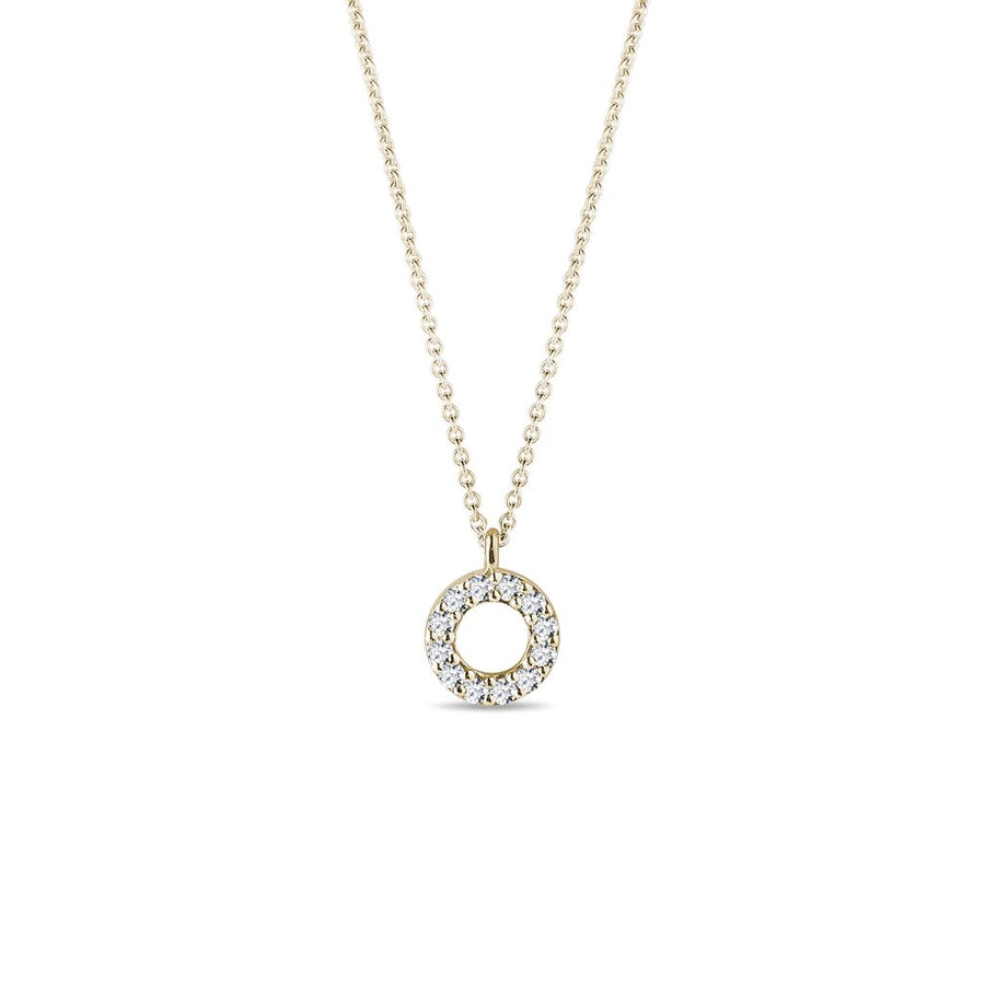 0.10 Moissanite Diamond Circle Pendent Necklace
