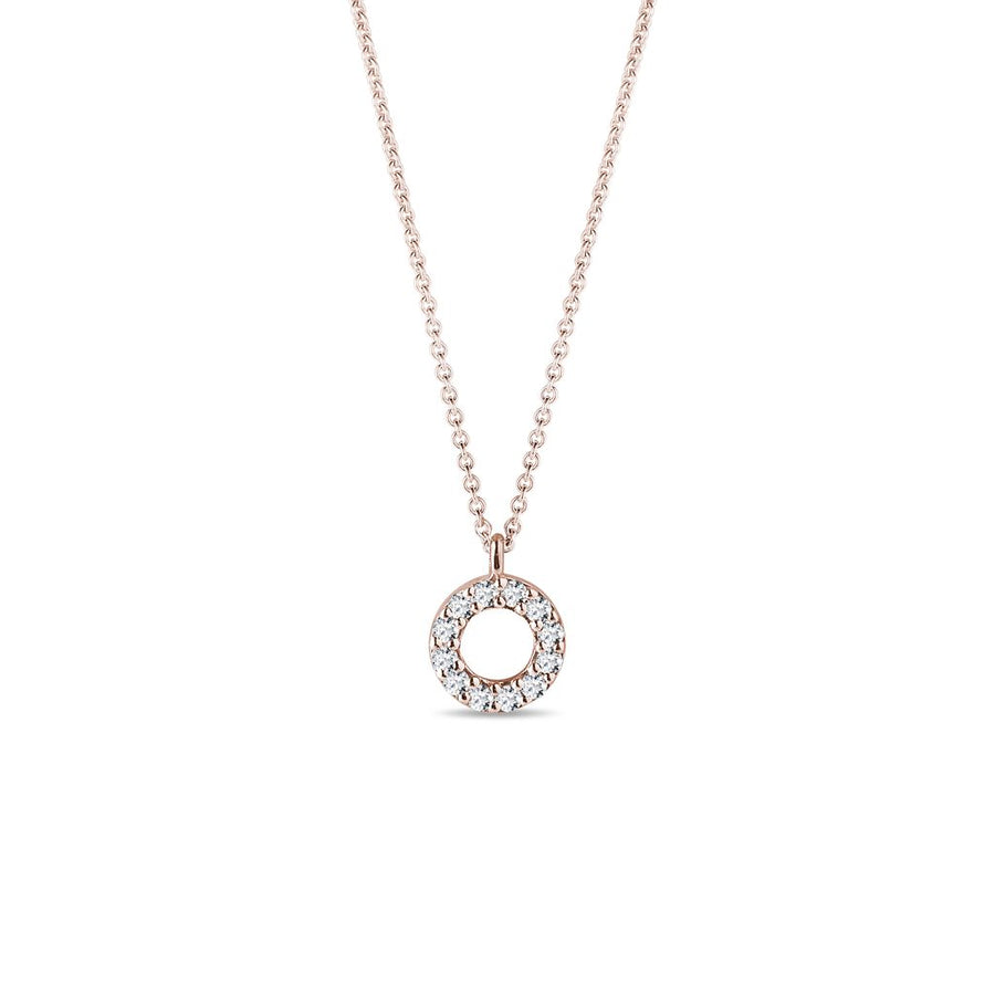 0.10 Moissanite Diamond Circle Pendent Necklace