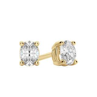 0.50 TCW-1.0 TCW Oval Cut Moissanite Solitaire Stud Earrings - Barbara Maison 