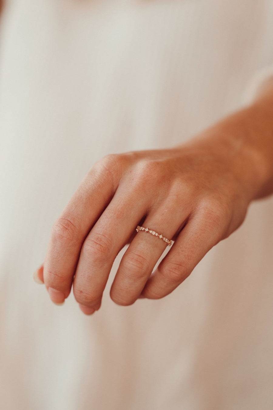 0.19 Half Eternity Moissanite Wedding Band