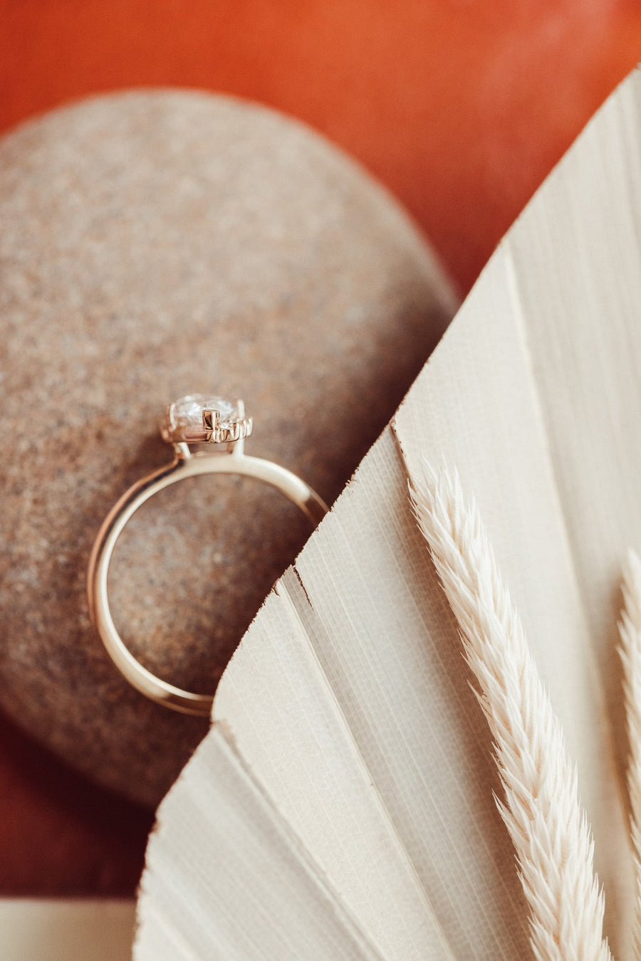 1.0 CT Marquise Cut Half Halo Moissanite Engagement Ring - Barbara Maison 