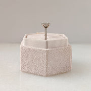 Radiant cut lab grown diamond engagement ring with halo and pavé setting, crafted in polished gold band