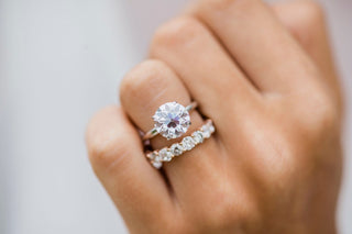 3.0 CT Round Solitaire Moissanite Engagement Ring - Barbara Maison 