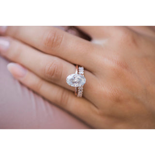 4.0 CT Oval Solitaire Moissanite Engagement Ring - Barbara Maison 