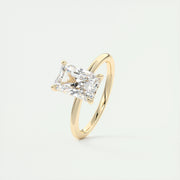 2 CT Radiant Hidden Halo CVD F/VS1 Diamond Engagement Ring - Barbara Maison 