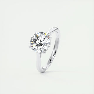 2 CT Round Solitaire CVD F/VS1 Diamond Engagement Ring - Barbara Maison 