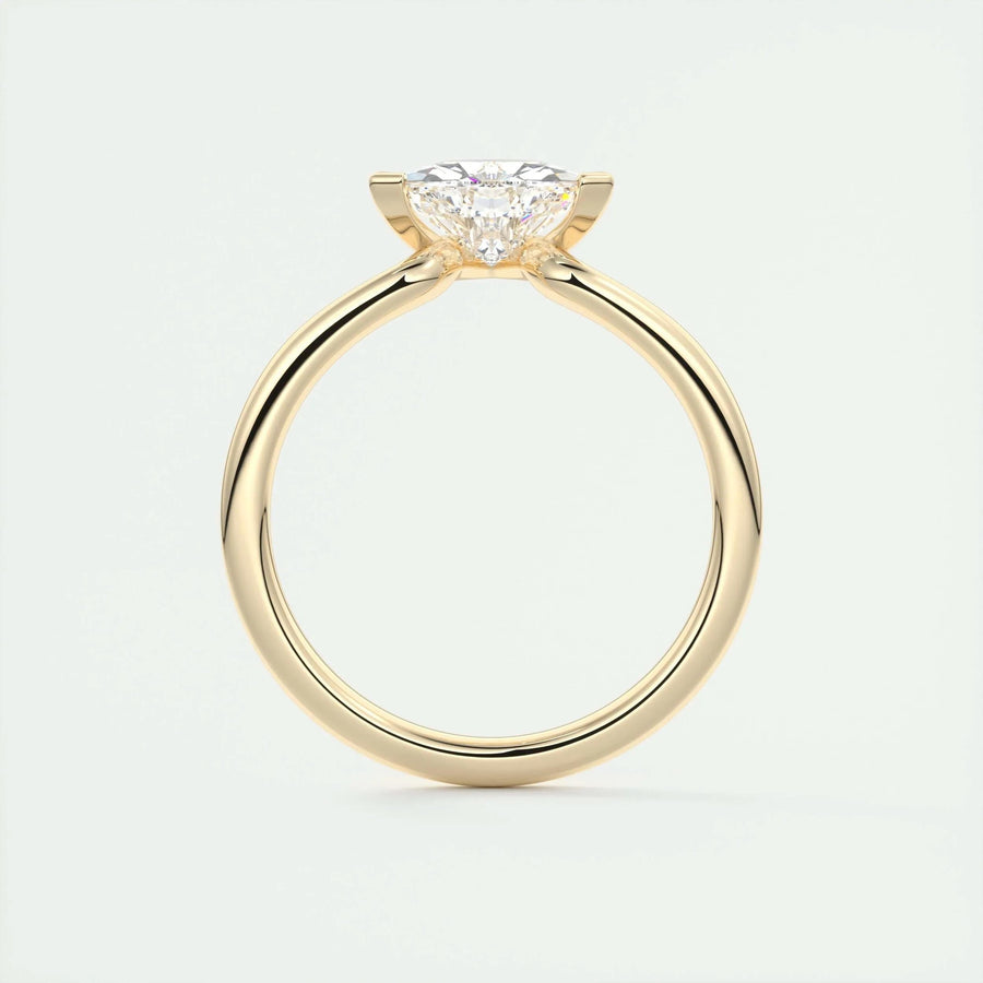 1.5 CT Trillion Solitaire CVD F/VS1 Diamond Engagement Ring - Barbara Maison 