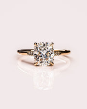 1.49 CT Cushion Cut Solitaire Moissanite Engagement Ring - Barbara Maison 