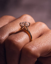 1.49 CT Cushion Cut Solitaire Moissanite Engagement Ring - Barbara Maison 