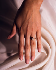 1.49 CT Cushion Cut Solitaire Moissanite Engagement Ring - Barbara Maison 