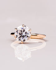 1.60 CT Round Cut Solitaire Moissanite Engagement Ring - Barbara Maison 